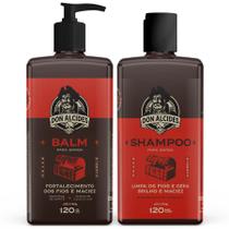 Kit Balm + Shampoo Barba Negra Amadeirado Maciez e Hidratação 120g Don Alcides
