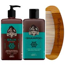 Kit Balm Shampoo e Pente Curvo Calico Jack Don Alcides Kit Balm Shampoo e Pente Curvo Calico Jack Don Alcides
