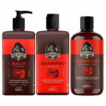 Kit Balm Shampoo e Shampoo 2 em 1 Barba Negra Don Alcides