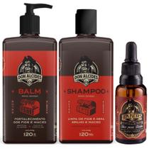 Kit Balm + Shampoo + Óleo Barba Negra Amadeirado Don Alcides