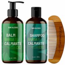 Kit Balm Shampoo Para Barba 450g Cb2 Pente Curvo Don Alcides