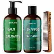 Kit Balm Shampoo Para Barba 450g Cb2 Pente Duplo Don Alcides