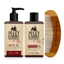 Kit Balm Shampoo Pente Curvo Para Barba Peaky Blinders Don Alcides