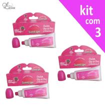 * Kit Balm Sweet Lips Morango (3 unidades) - Safira * Kit Balm Sweet Lips Morango (3 unidades) - Safira