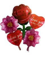 Kit Balões Dia dos Namorados Surpresa Romântica Coração Flor - Ponto das Festas