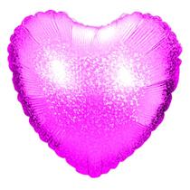 Kit Balões em forma de Coração Rosa Pink para festas e ocasiões especiais 45 cm cada 3 Unidades