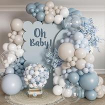 Kit Balões Garland Arch LULUMIKA Dusty Blue 139 unidades