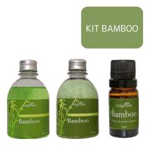 Kit Bamboo Espuma de banho + Sais de Banho + Essência Umidificador Bamboo Banheira Hidromassagem