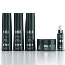 Kit bambu crescimento c/ 5 passos (shampoo, condicionador, leave in, máscara e fluído) - hbeauty