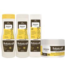 Kit Banana e Chia Bothânico Shampoo Cond Másc 250g+ Leave In