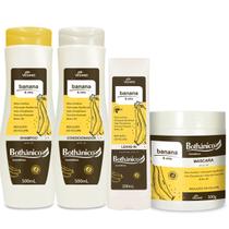 Kit Banana e Chia Bothânico Shampoo Cond Másc 500g+ Leave In