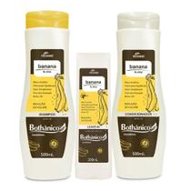 Kit Banana e Chia Bothânico Shampoo Condic 500g + Leave In