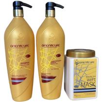 Kit Banana e Mel 1 Shampoo 1 Defrizante 1 Máscara 1L Oriente Life Kit Banana e Mel 1 Shampoo 1 Defrizante 1 Máscara 1L Oriente Life
