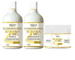 Kit banana e mel NATUGOLD 3X500G