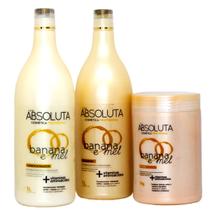 Kit Banana e Mel Profissional Shampoo Cond Masc Lua Absoluta