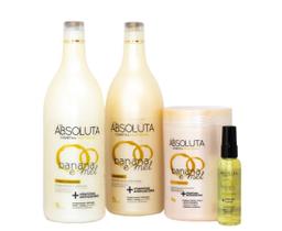 Kit Banana e Mel Profissional Shampoo Cond Másc Lua Absoluta