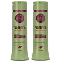 Kit Bananeira Haskell Pós Química Shampoo E Condicionador 300ml Reconstrução e Repositor de Massa Kit Bananeira Haskell Pós Química Shampoo E Condicionador 300ml Reconstrução e Repositor de Massa