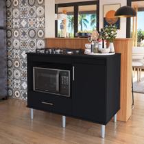 Kit Bancada Ilha para Cozinha + Balcão Para Cooktop 1,05m 5 Bocas Turim