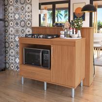 Kit Bancada Ilha para Cozinha Com Balcão Para Cooktop 1,05m 5 Bocas Turim