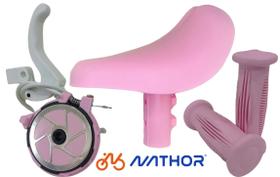 Kit Banco Punho e Freio Dianteiro Aro 12 Bicicletas Nathor Kit Banco Punho e Freio Dianteiro Aro 12 Bicicletas Nathor