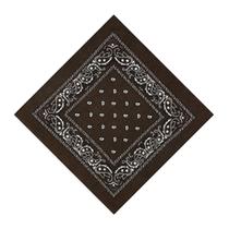 Kit Bandana Lenço Estampado Classica Unissex 55X55Cm Adulto Cor:marrom escuroKit:1PCS