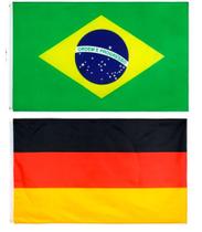 Kit Bandeira Do Brasil + Bandeira Alemanha 1,50 X 0,90 Mts - EB