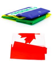 Kit Bandeira Do Brasil + Bandeira Do Canadá 150 X 90 Cm