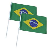 Kit Bandeira Do Brasil De Mão 20x14 - 2 Unid. - UD25