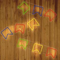 Kit Bandeiras Trio Painel Neon Led Festa Junina Decoração (3 unidades) Kit Bandeiras Trio Painel Neon Led Festa Junina Decoração (3 unidades)