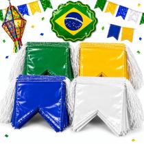 Kit Bandeirola Plastica 18x22 Cores do Brasil Seleção Copa Quantidade:40 Metros Kit Bandeirola Plastica 18x22 Cores do Brasil Seleção Copa Quantidade:40 Metros