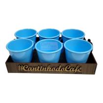 Kit Bandeja c/6 Xícaras Cantinho do Café. Kit Bandeja c/6 Xícaras Cantinho do Café.