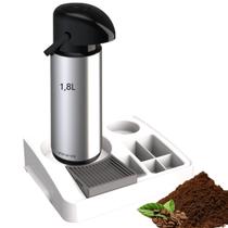 Kit Bandeja Café Organizadora + Garrafa Térmica 1,8L Inox Unitermi Kit Bandeja Café Organizadora + Garrafa Térmica 1,8L Inox Unitermi