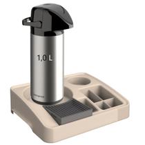 Kit Bandeja Café Organizadora + Garrafa Térmica 1l Inox Unitermi Kit Bandeja Café Organizadora + Garrafa Térmica 1l Inox Unitermi
