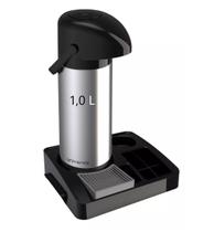 Kit Bandeja Café Organizadora + Garrafa Térmica 1l Inox Unitermi Kit Bandeja Café Organizadora + Garrafa Térmica 1l Inox Unitermi