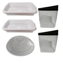 Kit Bandeja De Carne Farinheira Tampa Micro-ondas Kit Bandeja De Carne Farinheira Tampa Micro-ondas
