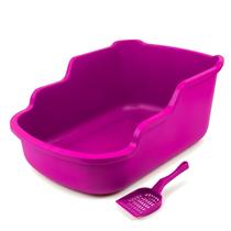 Kit Bandeja Elegance Aberta + Pá Higiênica Para Gatos Toalete Antirrespingos Sandbox