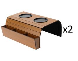 Kit Bandeja Esteira Para Sofá Porta Copos E Controle 2unid