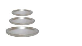 Kit Bandeja Forma Assadeira Para Pizza Tamanho 27, 32 e 37 cm Alumínio Polido IF 35