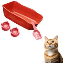 Kit Bandeja Higienica Completa Caixa Areia Gatos Acessórios Kit Bandeja Higienica Completa Caixa Areia Gatos Acessórios