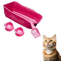 Kit Bandeja Higienica Completa Caixa Areia Gatos Acessórios Kit Bandeja Higienica Completa Caixa Areia Gatos Acessórios