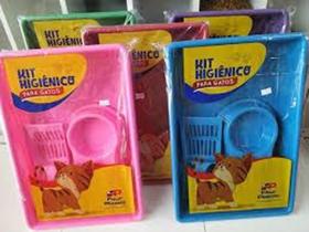 Kit Bandeja Higiênica Four Plastic para Gatos Verde