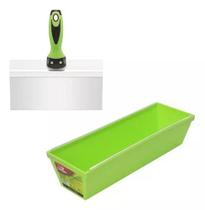 Kit Bandeja Plástica Gesso Drywall 2l + Espatula Inox Condor Kit Bandeja Plástica Gesso Drywall 2l + Espatula Inox Condor