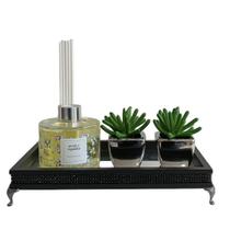 Kit bandeja preta + difusor neroli e orquídea + suculenta - CASA CLARA
