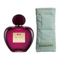 Kit Banderas Her Secret Temptation Eau De Toilette Perfume Feminino 50ml + Porta Óculos Banderas Verde