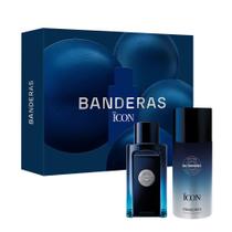 Kit Banderas The Icon Masculino - Eau de Toilette 100ml + Desodorante 150ml Kit Banderas The Icon Masculino - Eau de Toilette 100ml + Desodorante 150ml