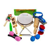 Kit bandinha c/ dez instrumentos infantis c/ mochila phx top
