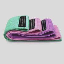 Kit Bands 3 Faixas Resistente para pernas e bumbum, esportes, quadril, tecido resistente a tecido KIT 3 LARGOS