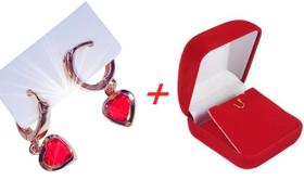 KIT banhado ouro 18k coração + caixinha PRESENTE KIT banhado ouro 18k coração + caixinha PRESENTE