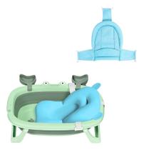 Kit Banheira Bebê Com Almofada Antiderrapante E Rede Segura Kit Banheira Bebê Com Almofada Antiderrapante E Rede Segura