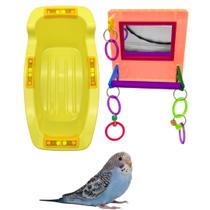 Kit Banheira Com Missanga Amarela E Brinquedo Espelho Multiplay Com Poleiro Para Pássaros Calopsitas Periquitos Ring Necks Aves Kit Banheira Com Missanga Amarela E Brinquedo Espelho Multiplay Com Poleiro Para Pássaros Calopsitas Periquitos Ring Necks Aves